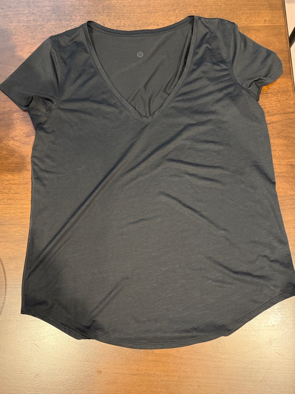 lululemon athletica Black Short-Sleeve V-Neck Tee